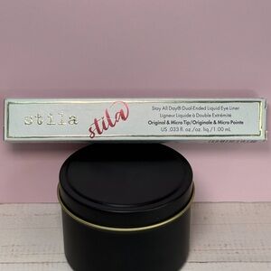 Stila Stay All Day Dual Eyeliner-Original/Micro (Black & Rum Punch) NIB .033 oz